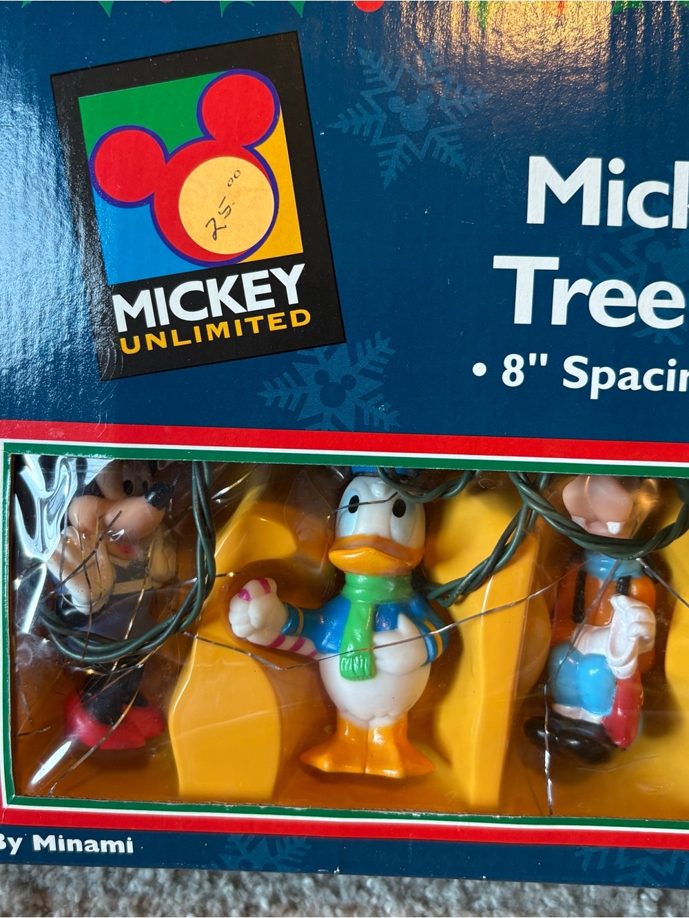 Vintage Disney Mickey Mouse String Christmas Lights Minnie Donald Duck Goofy - Picture 2 of 4
